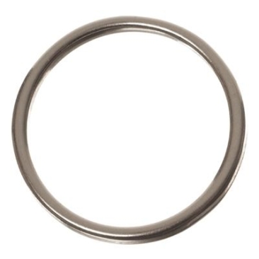 Metal pendant circle, 18 mm, silver-plated
