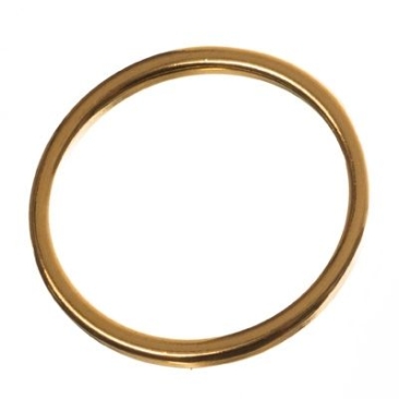 Metal pendant circle, 18 mm, gold-plated