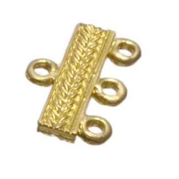 Metal bead chain connector,approx. 20 mm, gold plated