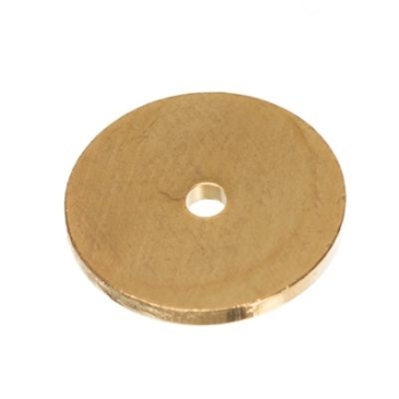 Perle en métal, disque, env. 10 mm, doré