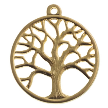Metal pendant tree, 37.5 x 33.5 mm, gold-plated