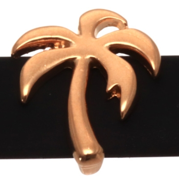 Perle métallique Slider Palmier , 15,5 x 13 mm, doré