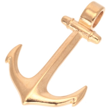 Metal pendant anchor, 35.5 x 24 mm, gold-plated