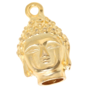 Metallanhänger Buddha, 23 x 14 mm, vergoldet