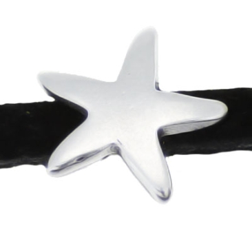 Micro Slider Star, 10 x 10 mm, silver plated