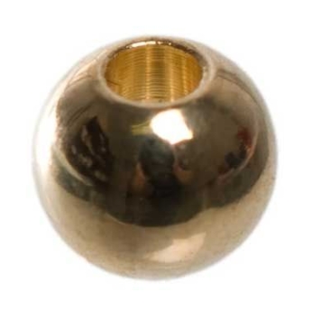 Metalen kralenbol, ca. 4 mm, verguld