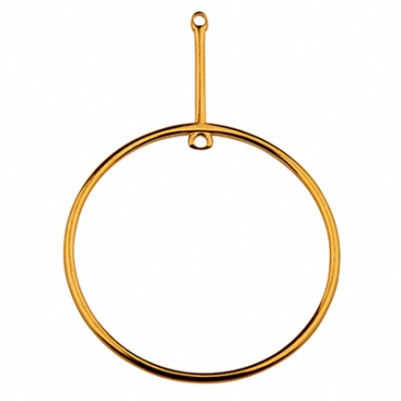 Metal pendant and, 58 x 39 mm, gold-plated