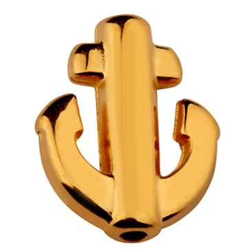 Metal bead anchor, 10 x 12 mm, gold plated