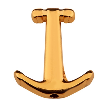 Metal bead anchor, 17 x 13.5 mm, gold-plated