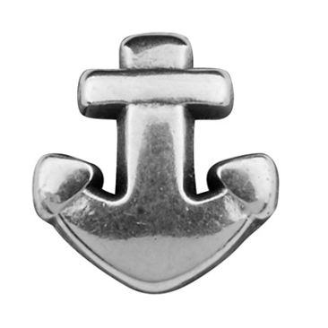 Mini slider ancre, 10 x 9 mm, argenté