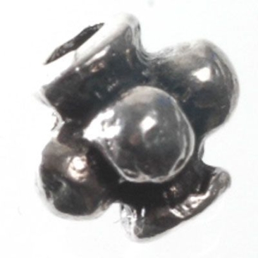 Metal bead spacer, approx. 5 mm, silver-plated
