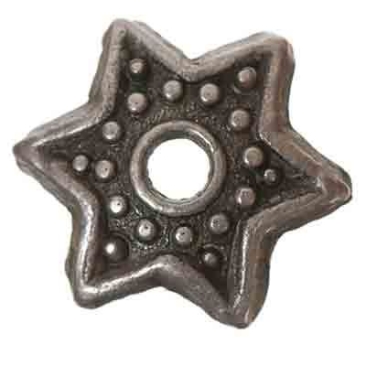 Metallperle Perlkappe, ca. 9 mm, versilbert