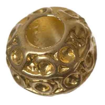 Metal bead, ball , approx. 8 mm, gold-plated