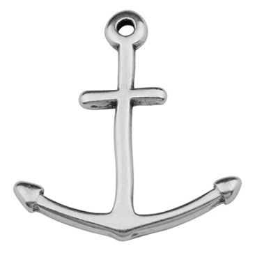 Metal pendant anchor, 23 x 21 mm, silver plated