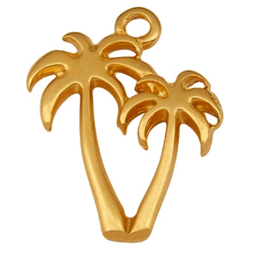 Metal pendant palms, 19 x 14.5 mm, gold-plated
