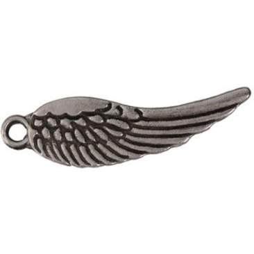 Metal pendant angel wings, approx. 33 mm,silver plated