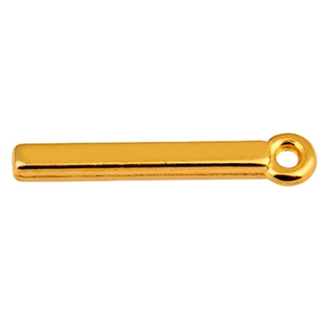 Metallanhänger Bar 17 x 2 mm, vergoldet