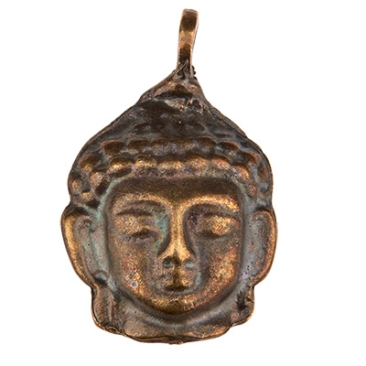 Metal pendant Buddha, approx. 20 x 25 mm,bronze
