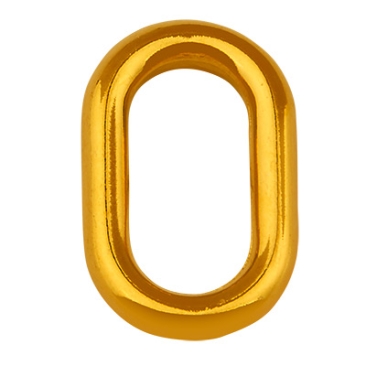 Metallanhänger Oval, 21 mm, vergoldet