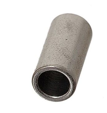 Metal bead straight tube, approx. 8 mm, silver-plated