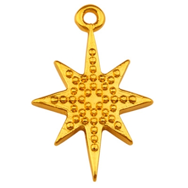 Metallanhänger Stern, vergoldet, 22 x 14,5 mm