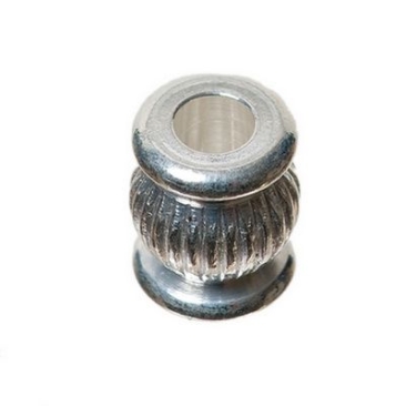 Metal bead, spacer olive, approx. 8 mm, silver-plated