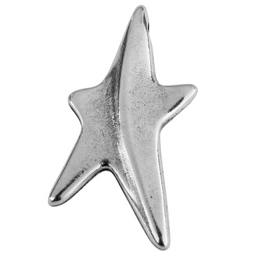 Metallanhänger Stern, versilbert, ca. 30,0 x 20,0 mm