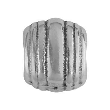 Metallperle Röhre, versilbert, ca. 8,0 x 7,0 mm