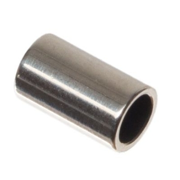 Perle métallique tube, env. 5 x 3 mm, argentée