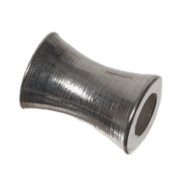 Metal bead tube, approx. 5 x 3 mm, silver-plated