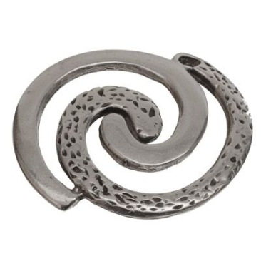 Pendentif métal spirale, 47,8 x 45,5, argenté