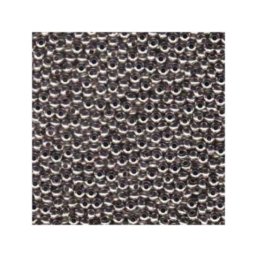 6/0 Metal Seed Bead Brass-coloured, Round, 4 mm, Tube with approx. 31 grammes (approx. 390 beads)