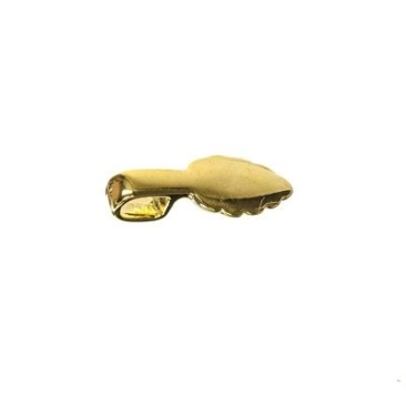 Stick-on eyelet, 16 x 6.6 mm, gold-plated