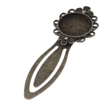 Bookmark for cabochons round 20 mm, bronze coloured