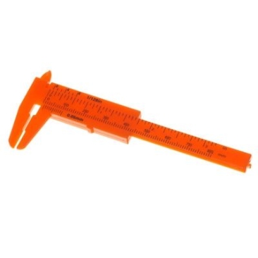 Caliper, plastic, 0- 80 mm, orange