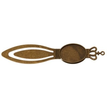 Lesezeichen für Cabochons oval 18 x 25 mm, bronzefarben