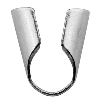 Stainless steel end cap for crimping, inner diameter 4 mm, silver-coloured