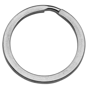 Stainless steel key ring, silver-coloured, 32 mm