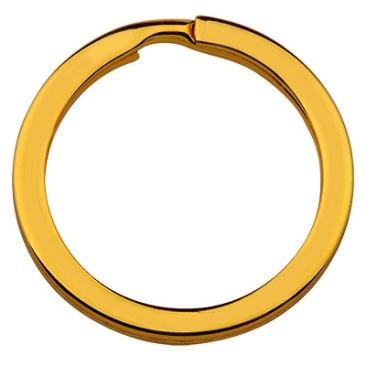 Key ring, gold-coloured, diameter 28 mm