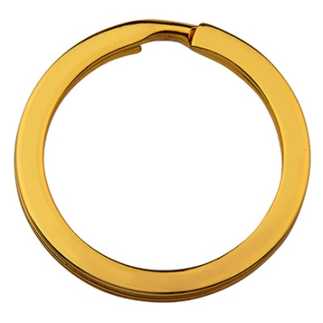 Key ring, gold-coloured, diameter 25 mm