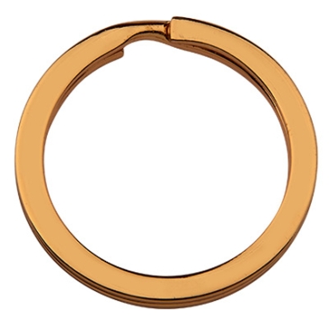 Key ring, light gold colour, diameter 25 mm