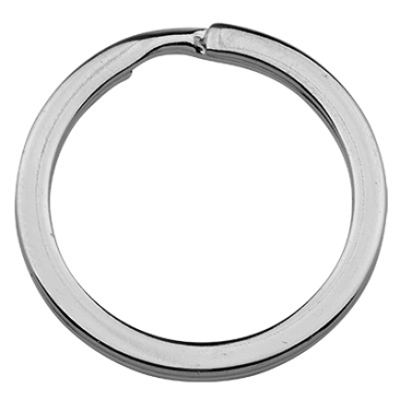 Sleutelhanger, zilverkleurig, diameter 25 mm