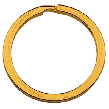 Key ring, gold-coloured, diameter 32 mm