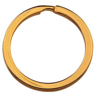 Key ring, light gold colour, diameter 32 mm