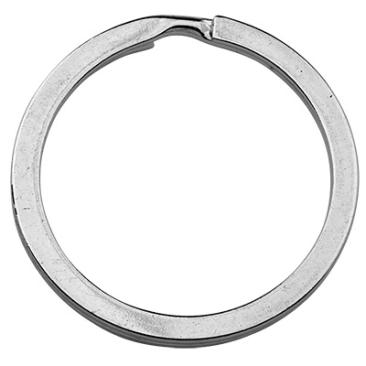 Key ring, old silver, diameter 32 mm