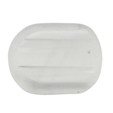 Earring pad for cushioning earclips, 10 x 8 mm, transparent, plastic