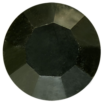Preciosa Kristallstein Chaton Maxima SS29 (ca. 6 mm), Farbe: jet, Unterseite Folie (Dura Foiling)