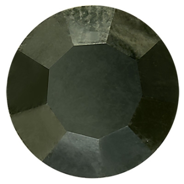Preciosa pierre de cristal Chaton Maxima SS29 (env. 6 mm), couleur : jet, face inférieure sans film