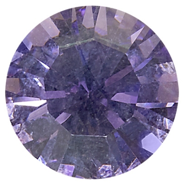Preciosa kristalsteen Chaton Maxima SS29 (ca. 6 mm), kleur: tanzaniet, onderzijde folie (Dura Foiling)