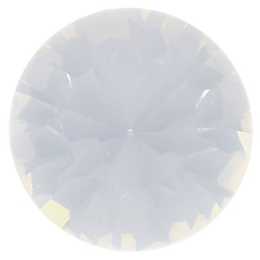 Pierre de cristal Preciosa Chaton Maxima SS29 (env. 6 mm), couleur : white opal, face inférieure film (Dura Foiling)